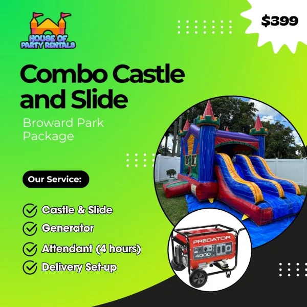 Combo Castle & Slide – Broward Park Approved Package