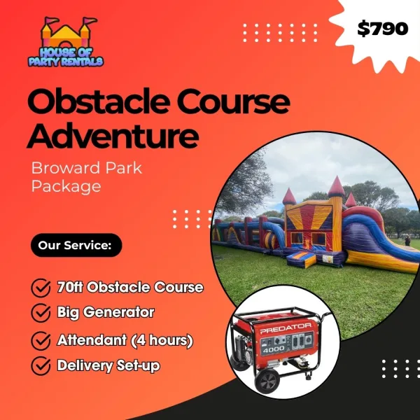 Obstacle Course Adventure – Broward Park Approved Package