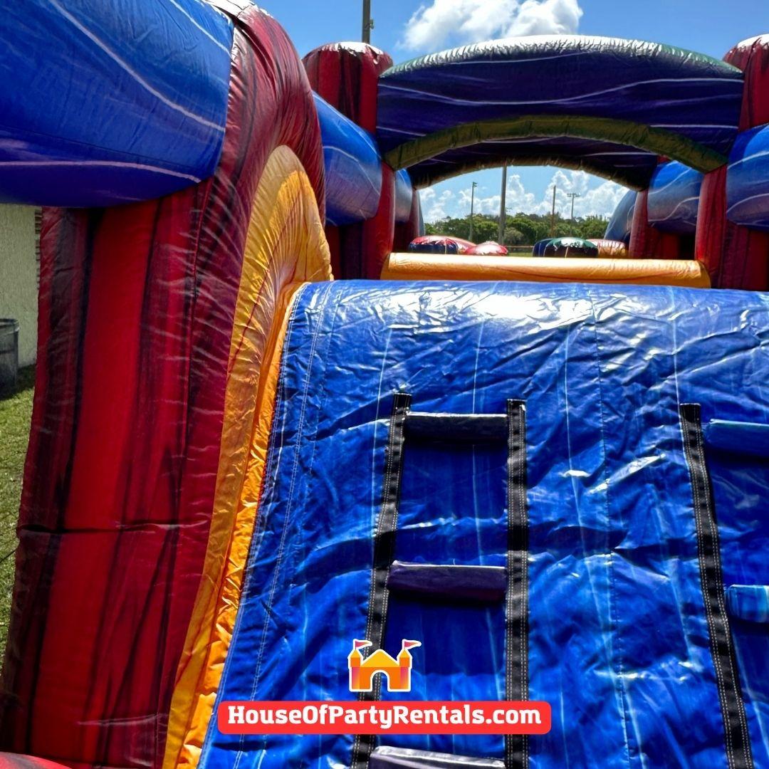 Obstacle course rental inside view