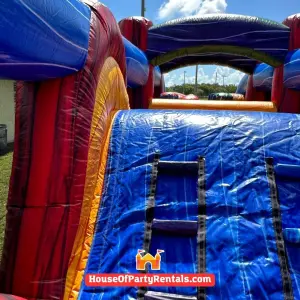 Obstacle course for corporate events Obstacle course rental inside view