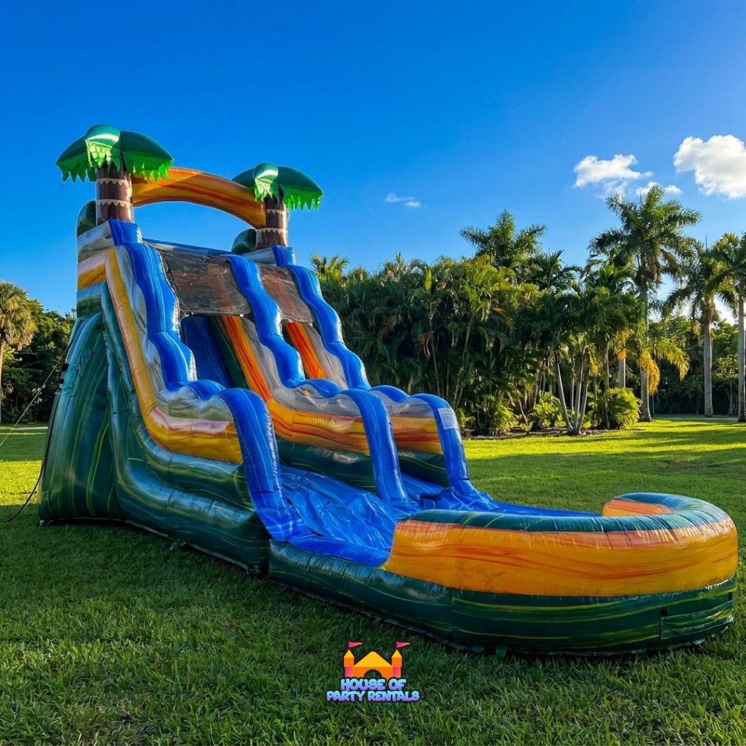17FT Tropical Water Slide Rental in Miami & Homestead