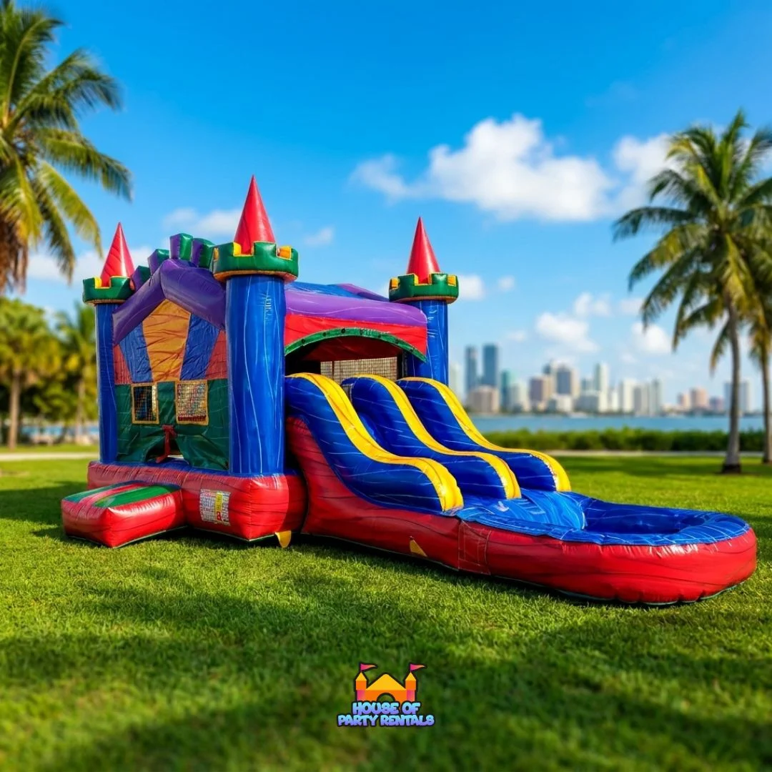 Colorful Combo Castle Water Slide