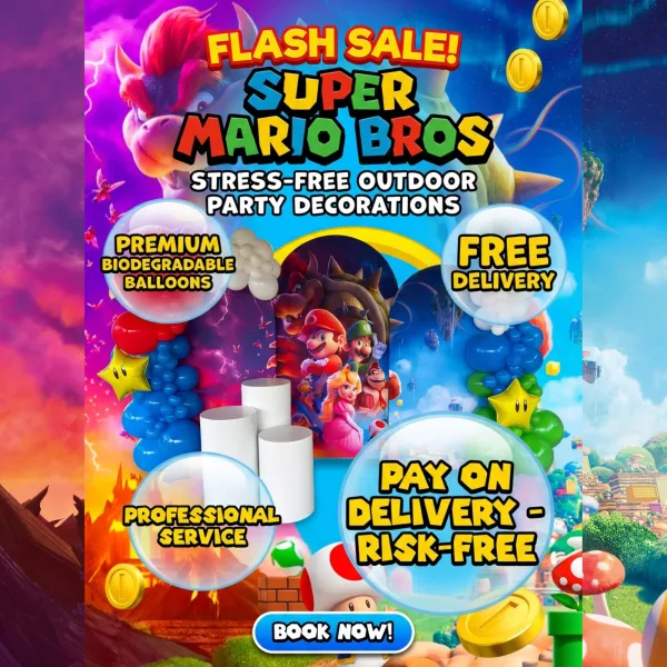 Super Mario Bros Birthday Party Decorations – Stress-Free Outdoor Setup 2
