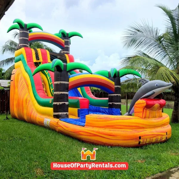 18Ft Tropical Waterslide